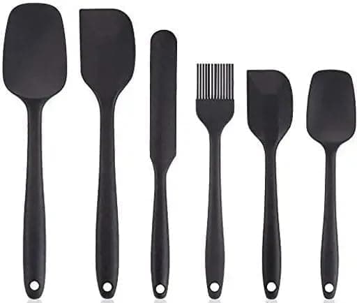 Bhadiyadi Black 6 Piece Silicone Spatula