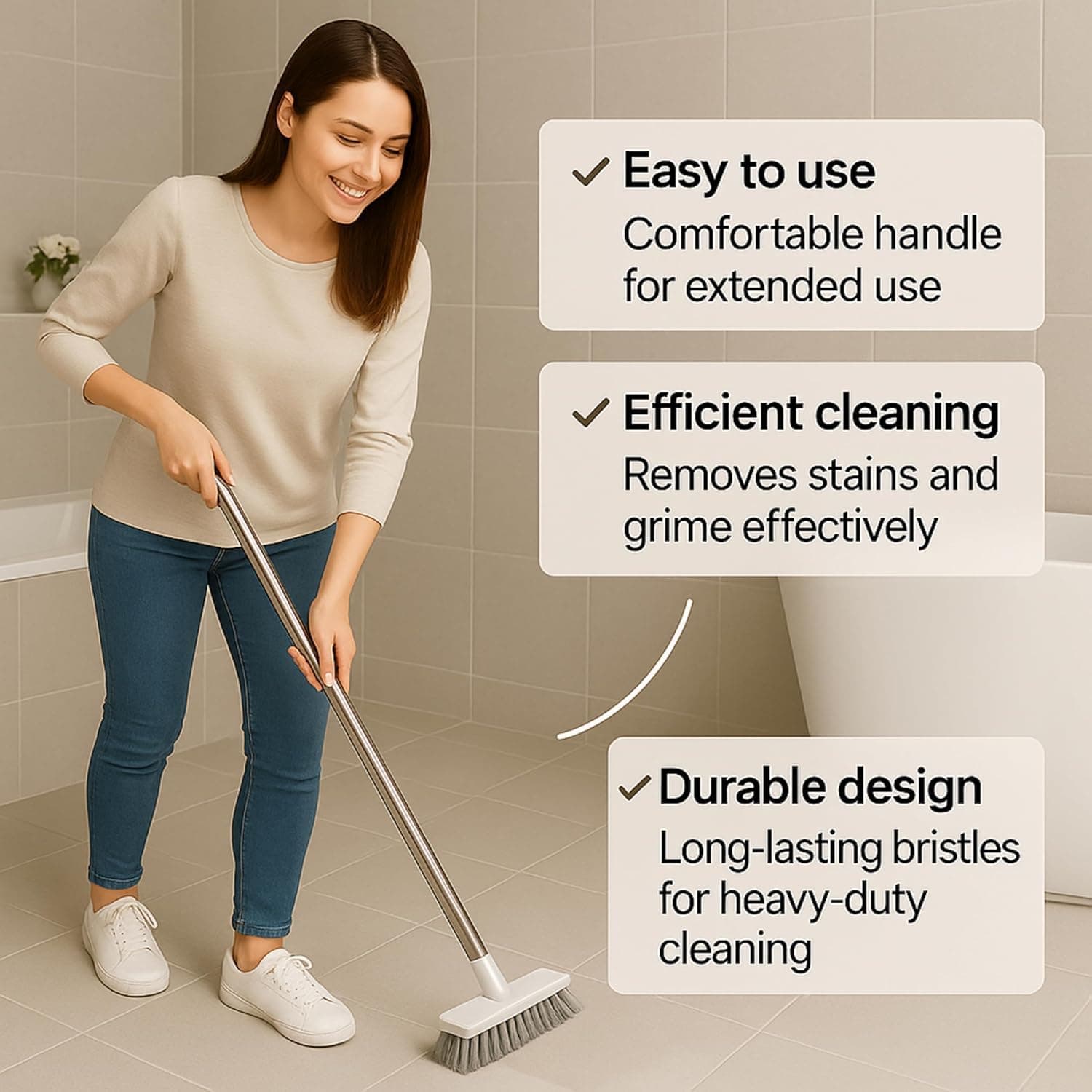 2 In 1 Bathroom Cleaning Brush